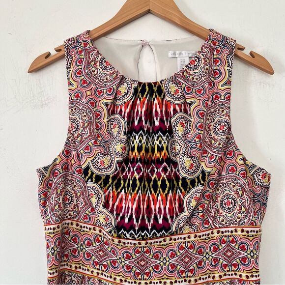 London Times Multicoloured Medallion Pattern Sleeveless Maxi Dress - Picture 10 of 13